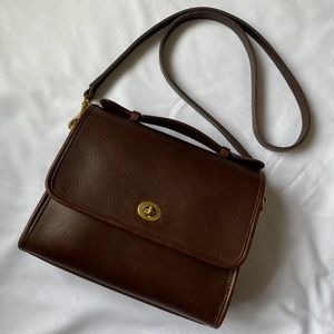 Vintage Coach Crossbody Purse Brown Leather